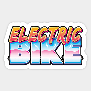 Electric Bike Classic Retro Sticker